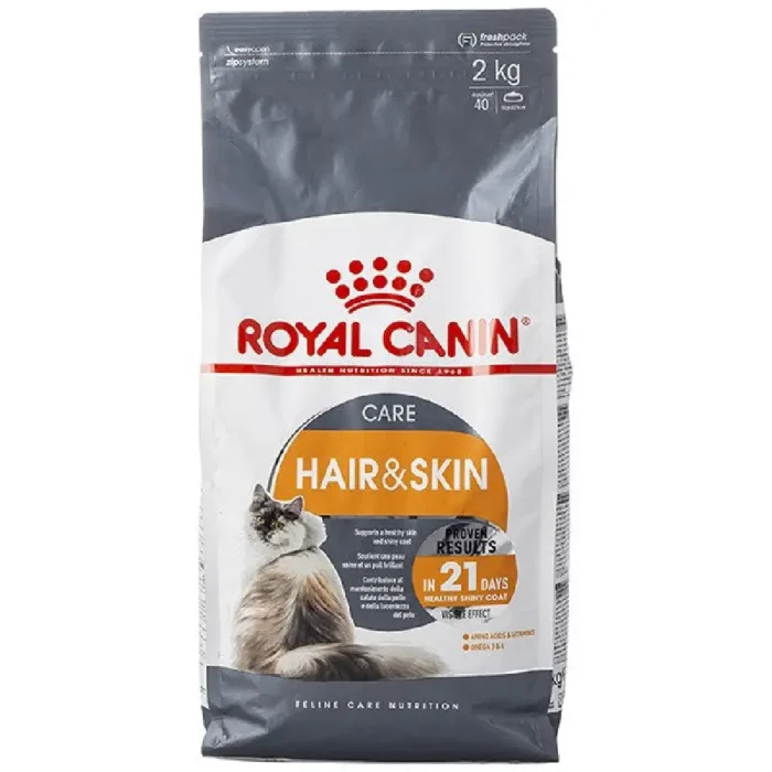 غذای گربه مراقبت پوست و موی رویال کنین ( HAIR AND SKIN ) 2 کیلوگرم