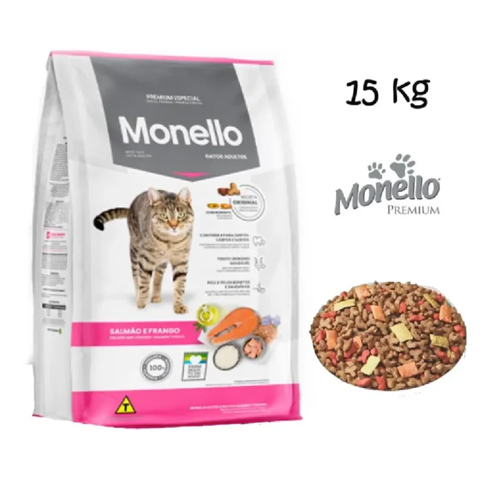 غذای خشک گربه بالغ مونلو 15 کیلوگرم