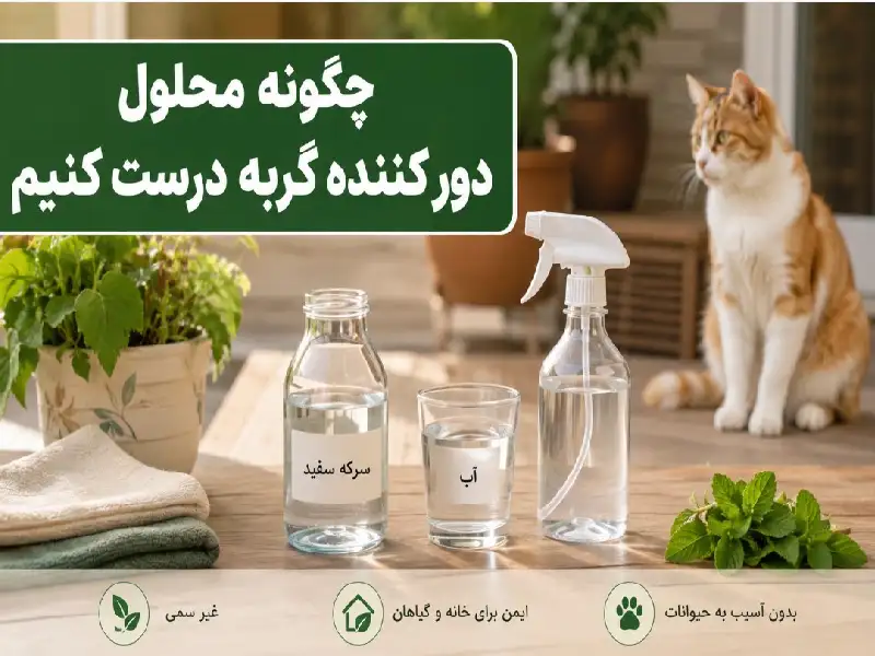 ماده های دور کننده گربه (محلول، اسپری و پودر)